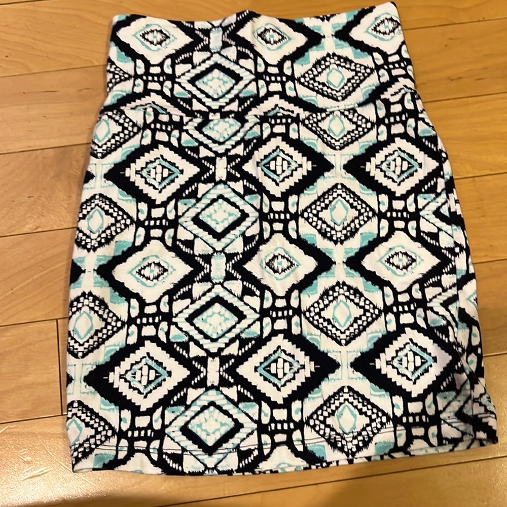 Blue and white pattern skirt from charlotte russe size xs